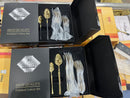 DUBAIZONES™ High Quality Polished Cutlery Set Golden and Half Golden Stainless Steel