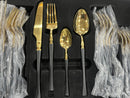 DUBAIZONES™ High Quality Polished Cutlery Set Golden and Half Golden Stainless Steel